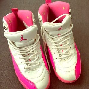 Pink and white Jordan 23